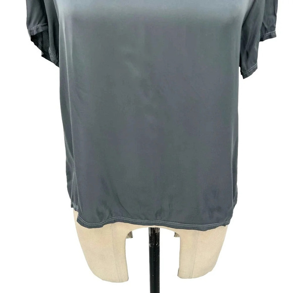 Nation LTD Marie Sateen Satin Tee Shirt Gray Size‎ Small - Picture 4 of 10